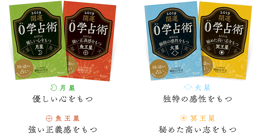 月星 優しい心をもつ 魚王星 強い正義感をもつ　火星 独特の感性をもつ　冥王星 秘めた高い志をもつ